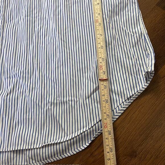Polo Ralph Lauren Classic Fit Button Up Blue Stripe Casual Preppy Sz 17.5 34/35 - Picture 7 of 7